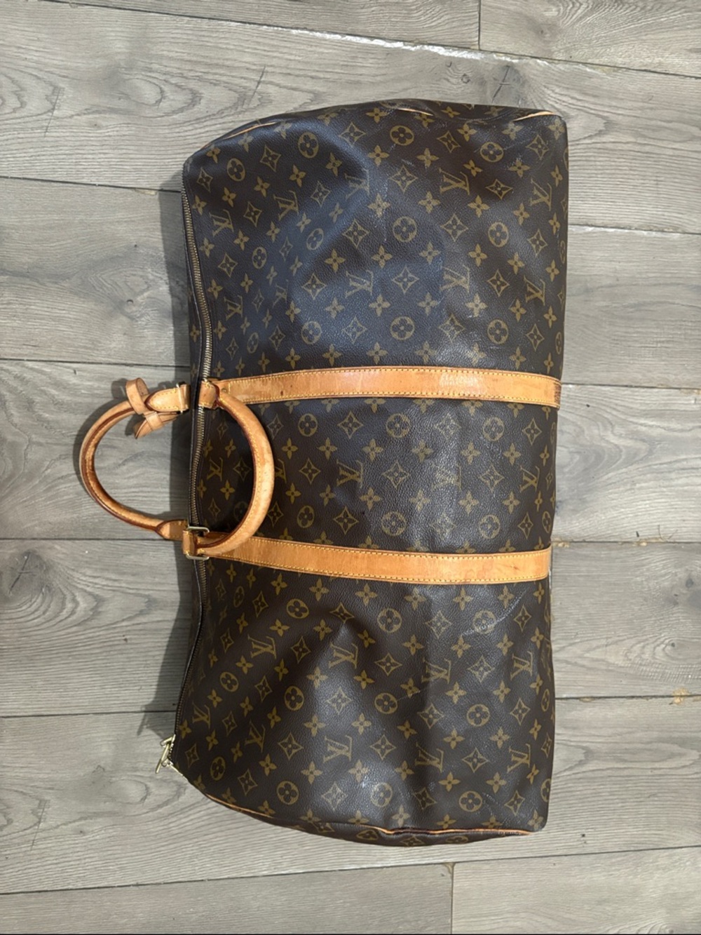 Louis Vuitton Monogram Keepall Duffle Bag - Brown & Tan - Picture 3 of 16